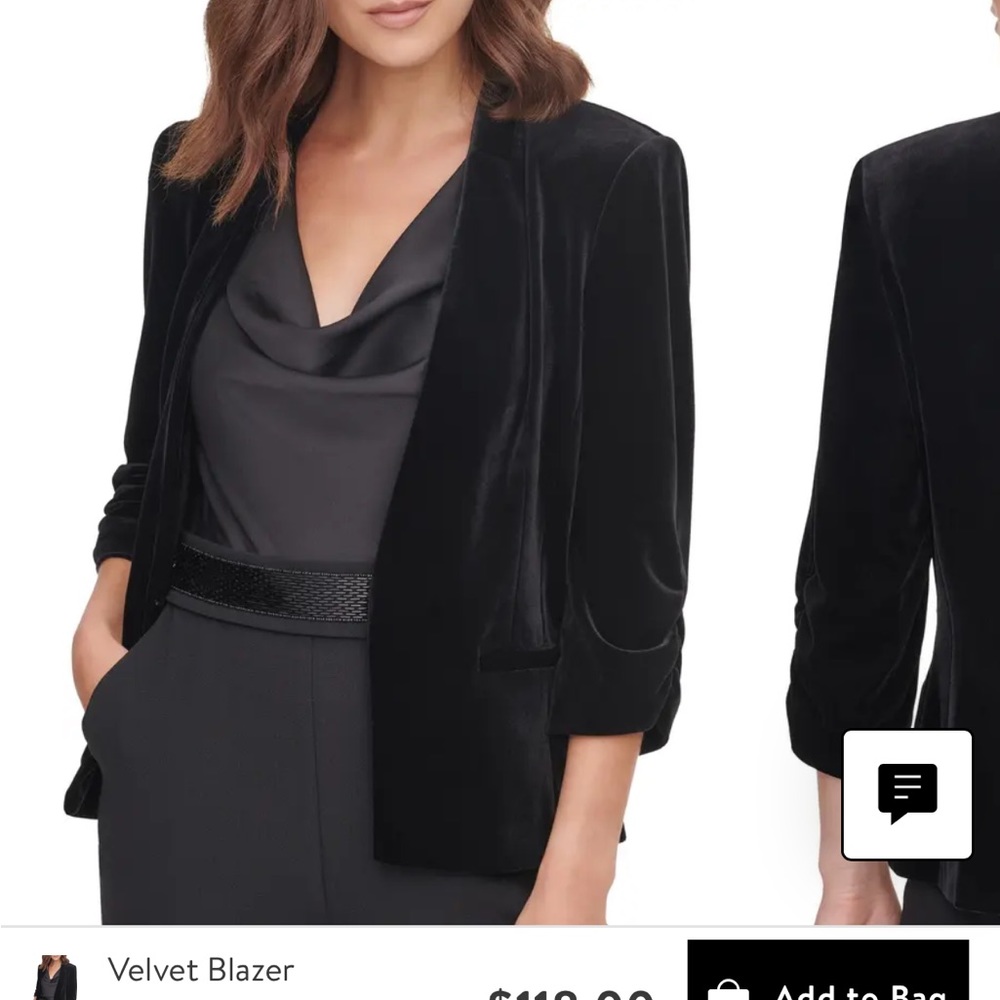 Eliza J Velvet Blazer, size L